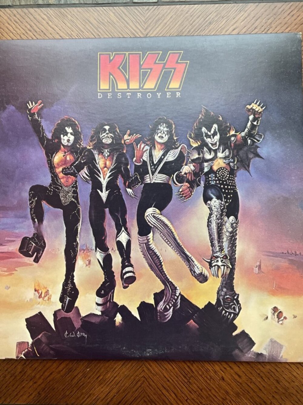 Kiss Destroyer 1976 LP Vinyl VG+/VG NBLP 7025 CLEANED TESTED GRADED 1ST PRESSING